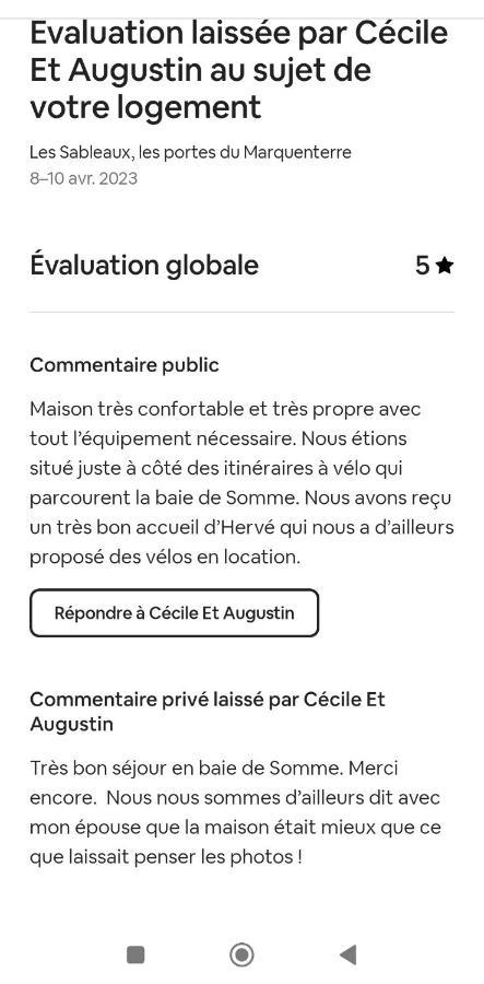 Les Sableaux, Les Portes Du Marquenterre Saint-Quentin-en-Tourmont Esterno foto